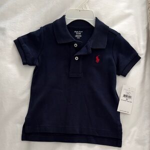 Ralph Lauren Kids Polo in Navy Blue with Red Logo